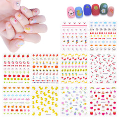 IHUKEIT front view of ten themed sticker sheets showing variety and vibrant colors