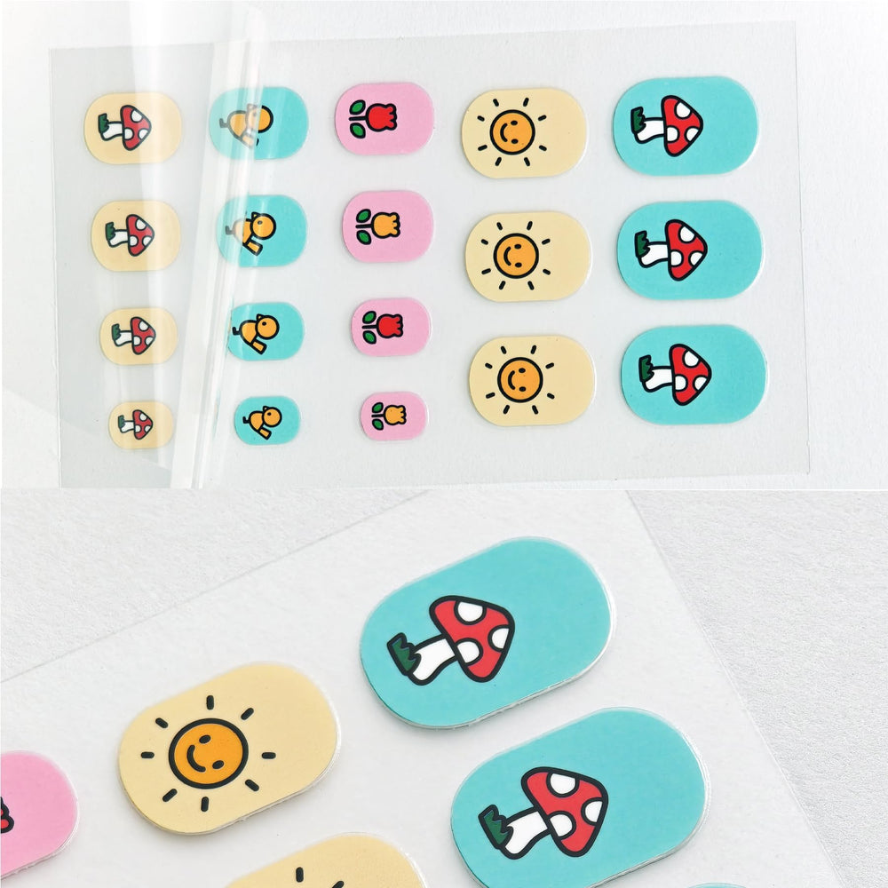 IHUKEIT size comparison sheet laid flat showing six sticker widths for proper fit