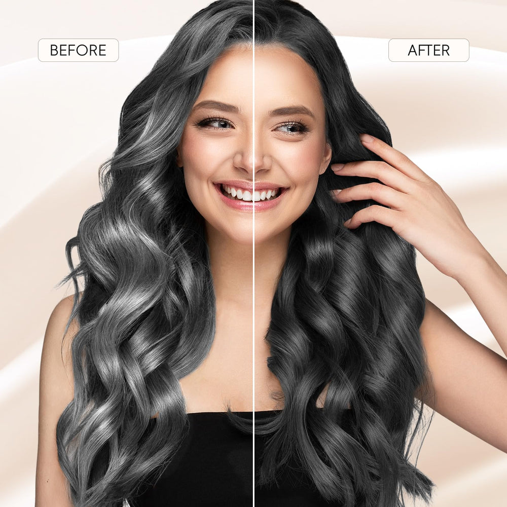 IIIMEIDU before and after gray coverage illustrating visible darkening