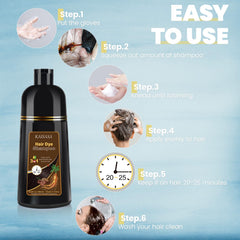 Close-up of IIIMEIDU KAISASA shampoo texture that conditions hair and deposits pigment