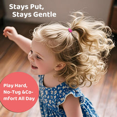 IKOCO hair ties on a doll and small pet for playful styling ideas