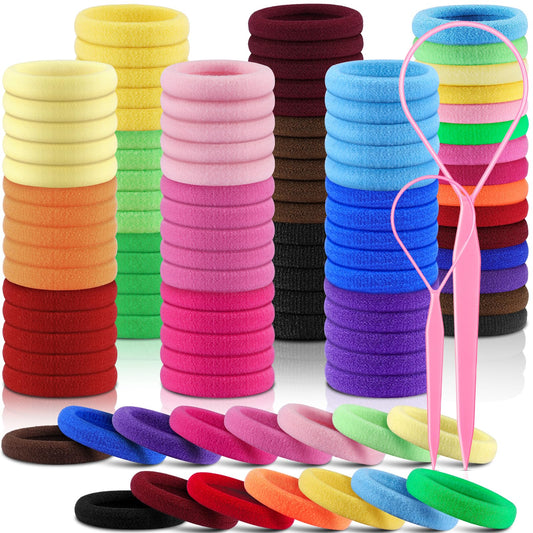 IKOCO front pack display showing 150 colorful hair ties for daily use