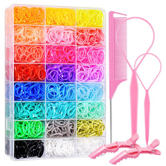 IKOCO front packaging showing full 1505-piece hair tie kit and tools for convenient storage