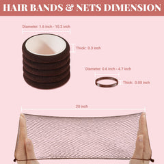 IKOCO hair net expanded over bun for invisible, firm containment
