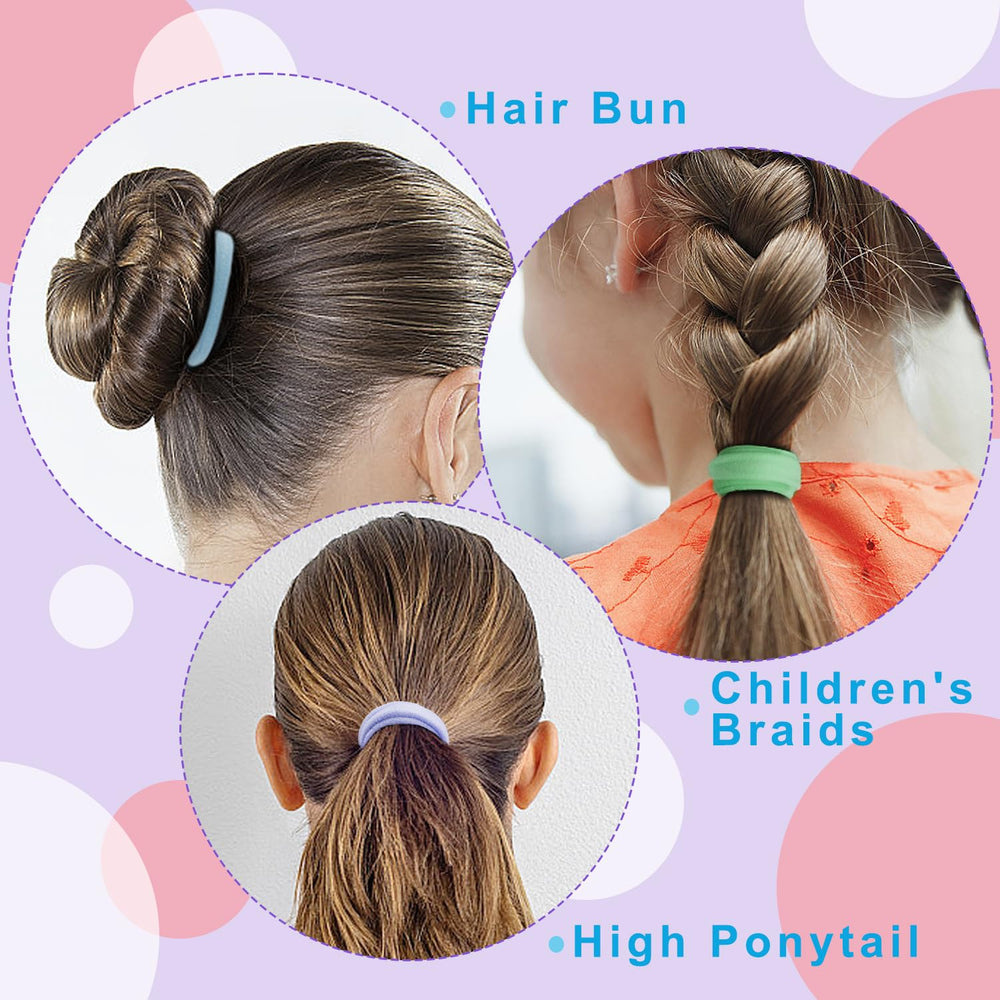 IKOCO colorful hair ties arranged on a dresser, stylish and ready for daily use