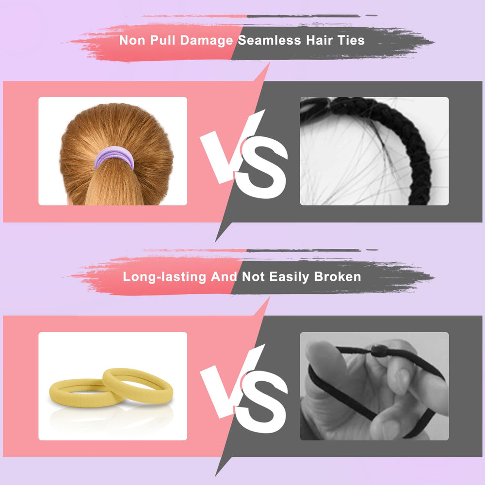 IKOCO hair ties in hand for size comparison, easy-to-carry everyday convenience