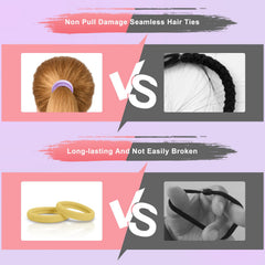 IKOCO hair ties in hand for size comparison, easy-to-carry everyday convenience