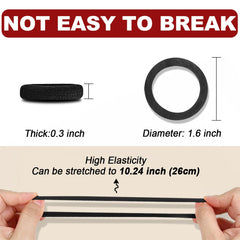 IKOCO hair tie beside coin showing compact size and portability