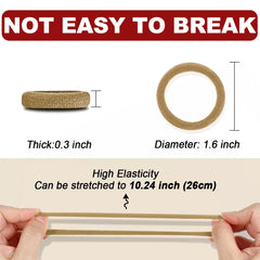IKOCO hair tie stretched around thick hair, secure hold without tightness