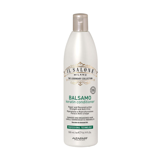 Il Salone Milano front packaging showing keratin conditioner benefits