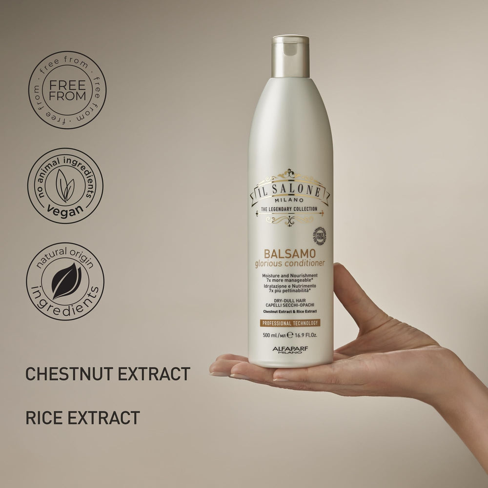 Il Salone Milano 500 ml bottle beside a ruler for size and value comparison