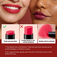 ilembane application on lips zoomed to show smooth coverage and plumping effect