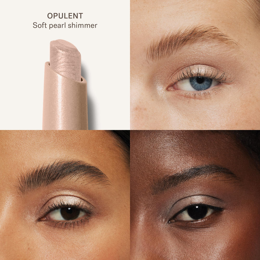 ILIA shadow stick slanted tip close-up showing precise applicator for versatile looks