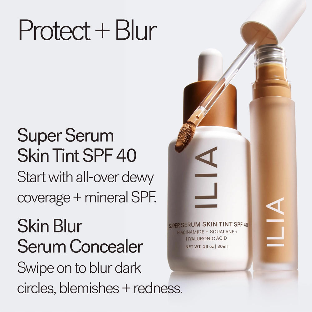 ILIA in a morning routine scene, long-wear reliability benefit