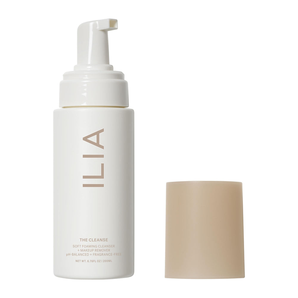 ILIA front packaging showing cleanser benefits and size