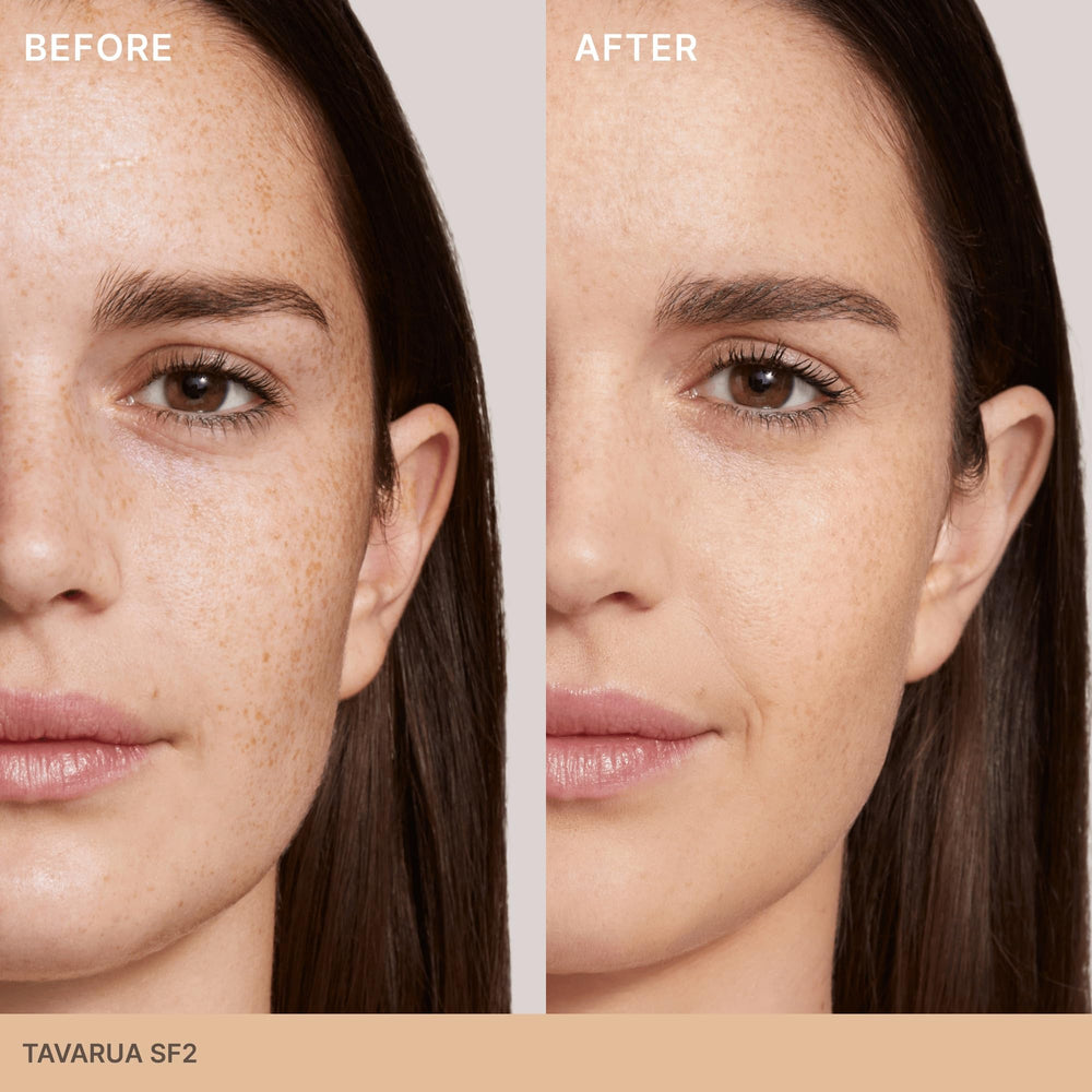 ILIA pump dispensing foundation for precise, mess-free application benefit
