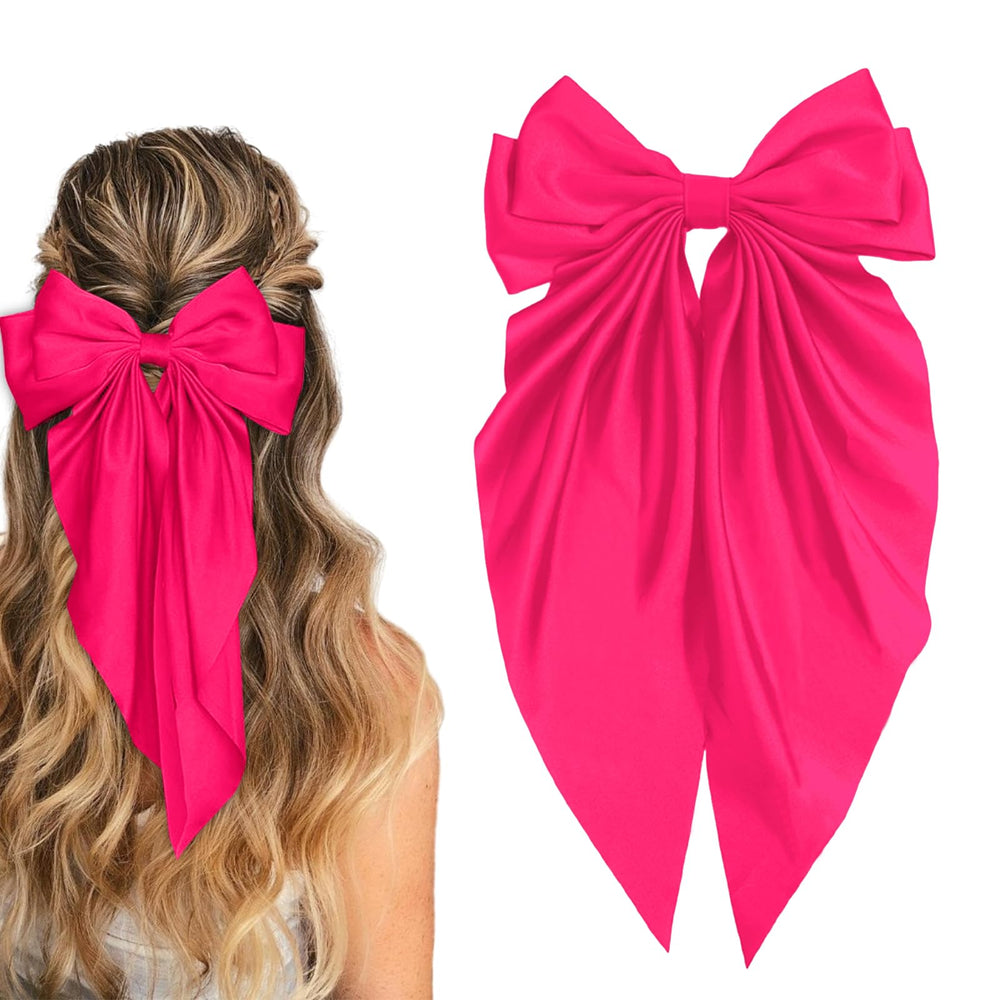 illpta pink satin bow front view showing elegant finish and polish