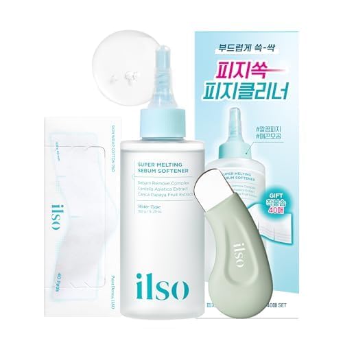 ilso front view showing bottle, pads, and silicone tool for clearer pores