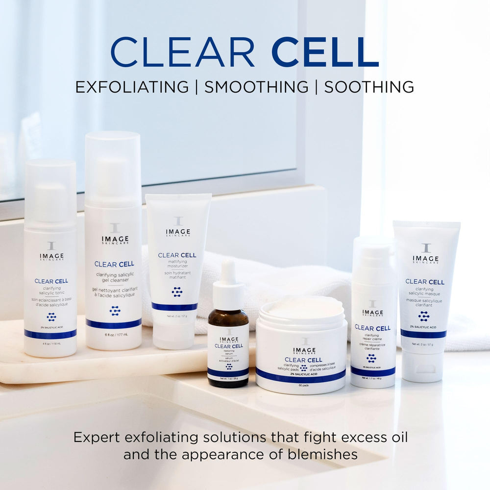 IMAGE Skincare bottle beside moisturizer showing routine compatibility