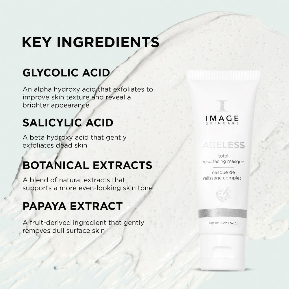 IMAGE Skincare masque with ingredient focus showing AHAs and BHAs for brighter-looking skin