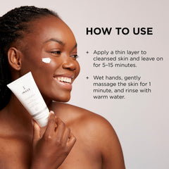 IMAGE Skincare 2 oz masque beside coin for scale indicating travel-friendly size and convenience