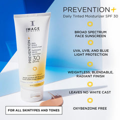 IMAGE Skincare texture swatch blended on skin showing smooth finish