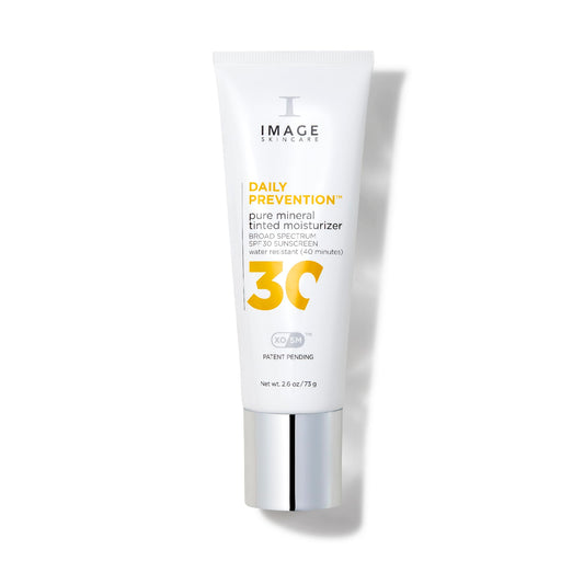 IMAGE Skincare front packaging of tinted moisturizer showing SPF 30 and benefits