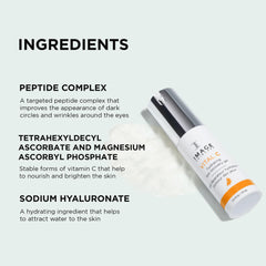 IMAGE Skincare VITAL C 0.5 fl oz next to coin for size comparison showing travel-friendly benefit