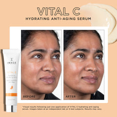 IMAGE Skincare serum texture close-up showing lightweight hydrating consistency