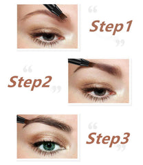 iMethod drawing hair-like strokes on eyebrow demonstrating natural texture benefit