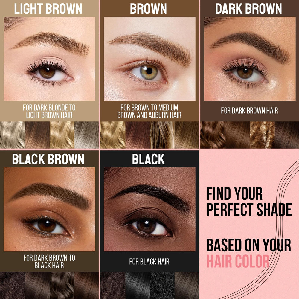 iMethod before and after brows comparison showing fuller natural-looking results