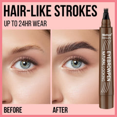 iMethod close-up of four-fork tip illustrating precise hair-like stroke capability