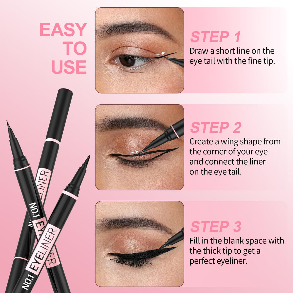 iMethod twin-ended eyeliner in a makeup bag showing everyday portability