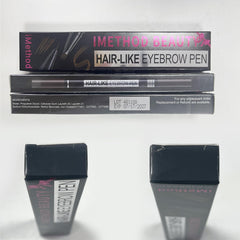 iMethod lifestyle image applying brows at mirror demonstrating fast everyday use