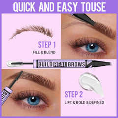 iMethod product packaging and shade label showing dark brown match benefit
