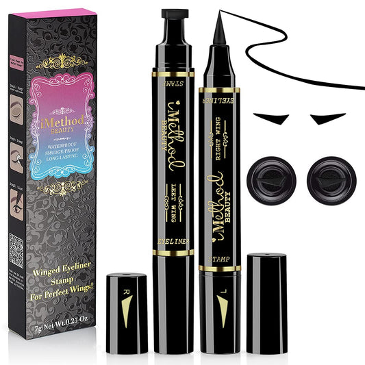 iMethod front packaging showing two winged eyeliner pens and benefits