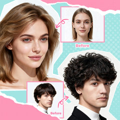 immetee styled hair lifestyle scene showing natural voluminous look
