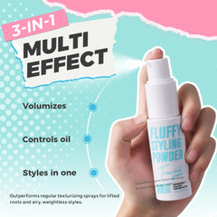 immetee close-up of fine powder texture for controllable styling