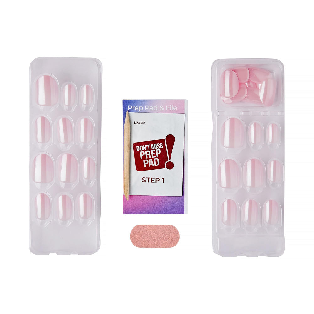 imPRESS kit contents laid out with tools for complete at-home manicure