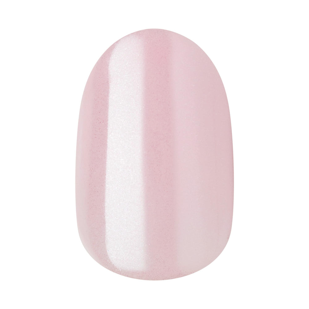 imPRESS nails on hand in lifestyle shot showing romantic pink finish