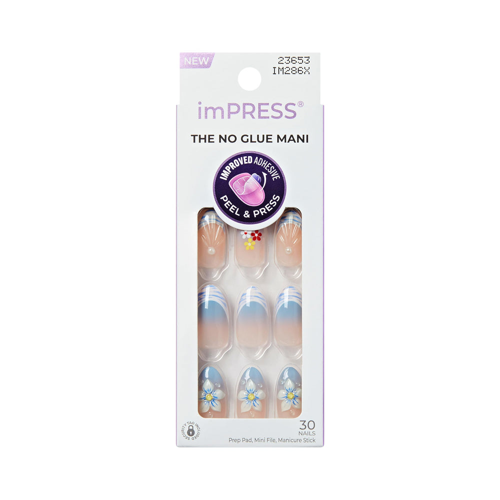 imPRESS front packaging showing 'Amerie' nails and included accessories for easy setup