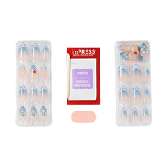 imPRESS hand applying a press-on nail quickly for fast salon-quality results