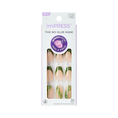 imPRESS front packaging showing green ballerina nails and kit contents for easy application