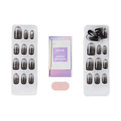 imPRESS kit tools laid out showing prep pad file and manicure stick for easy use
