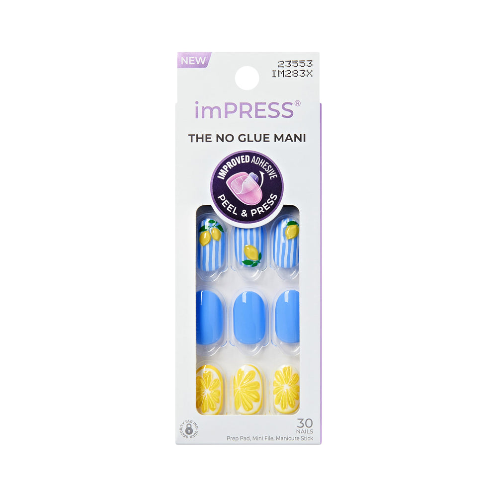 imPRESS Cherie front packaging showing bold blue design and contents benefit easy selection