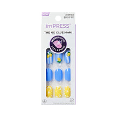 imPRESS Cherie front packaging showing bold blue design and contents benefit easy selection