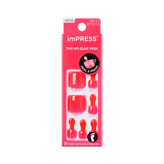 imPRESS packaging showing Cherry On Top pink and included tools for easy application