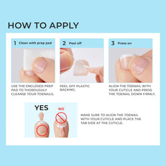 imPRESS close-up of squoval toe shape providing natural-looking fit benefit