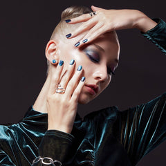 imPRESS contents flatlay with 30 nails and tools for an all-in-one manicure