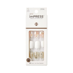 imPRESS front packaging showing Astound white press-on nails and kit benefits